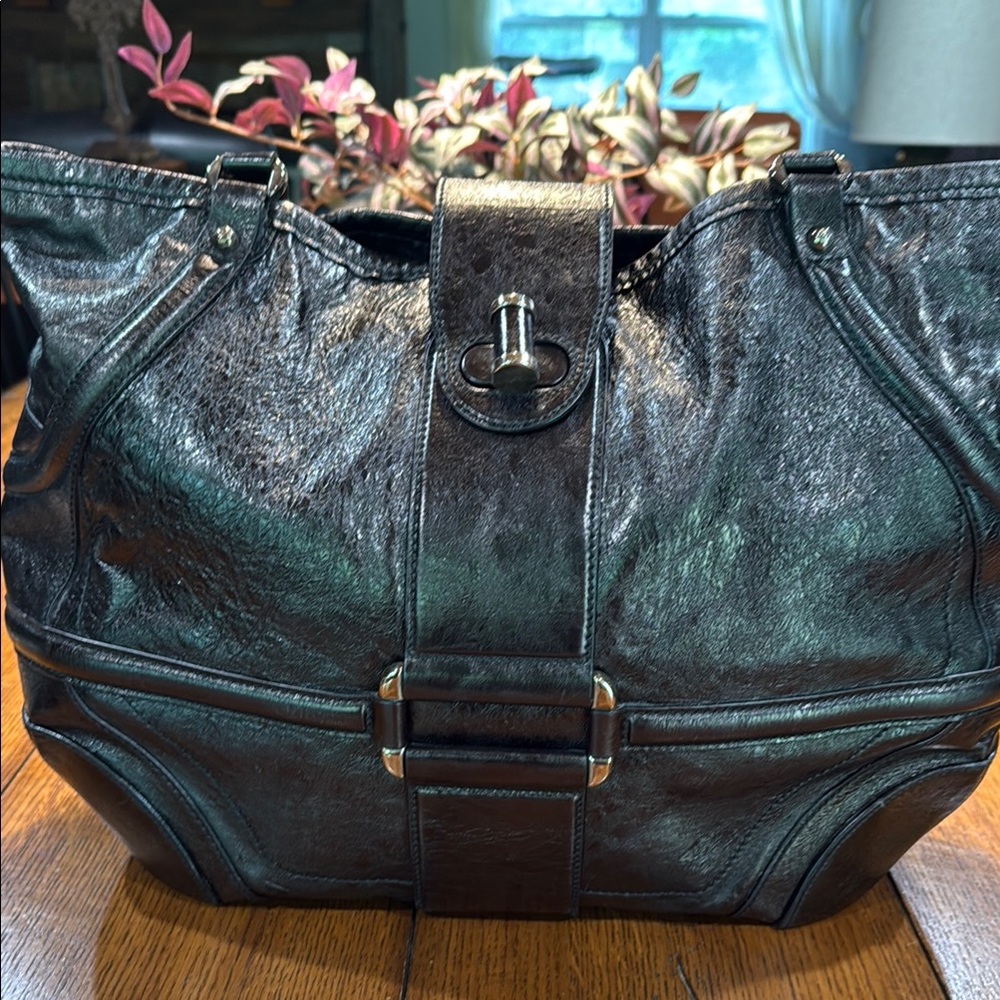 Alexander McQueen Large Black Leather Tote Bag